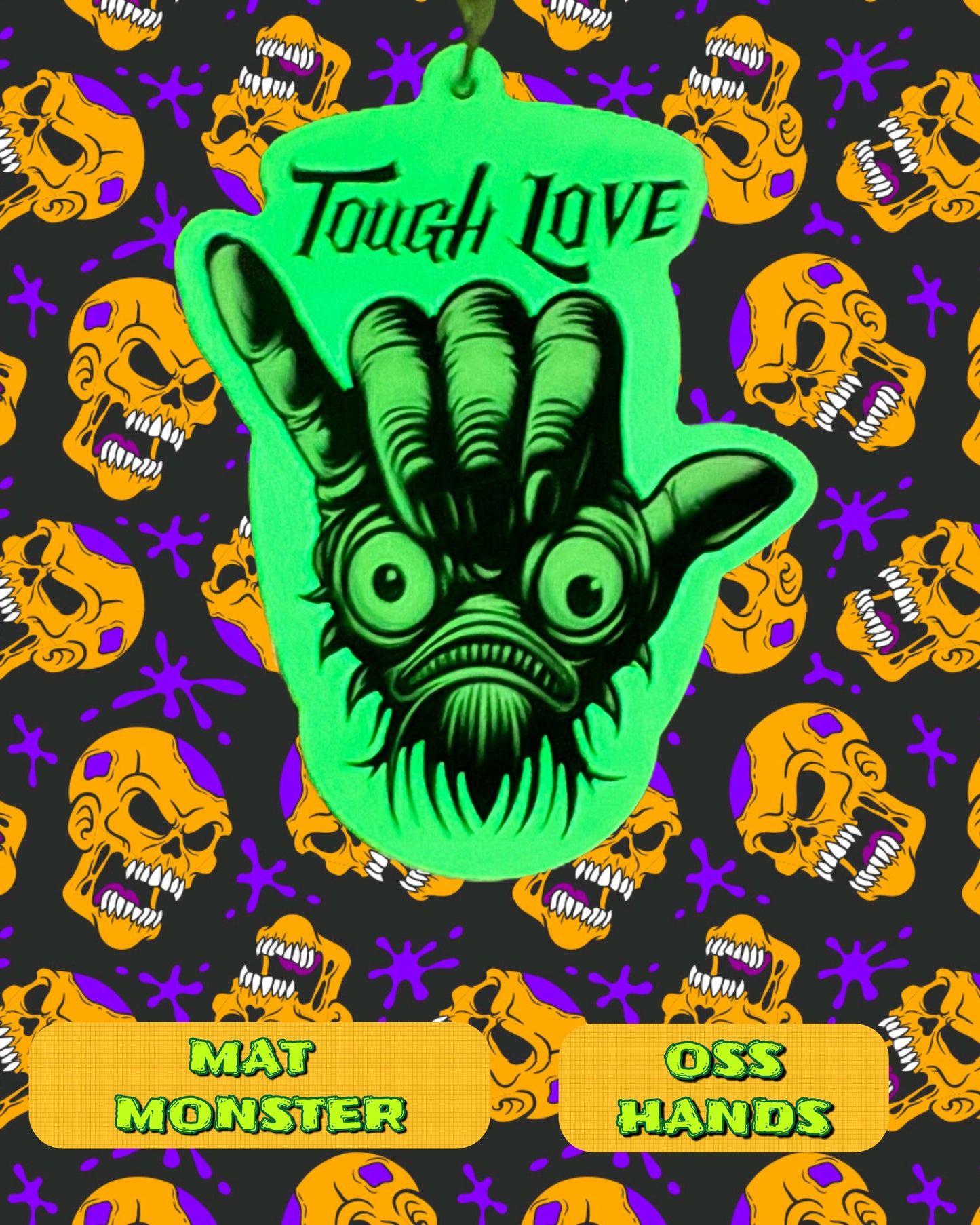 OSS HANDS - Acrylic Glow in the Dark Key Chain