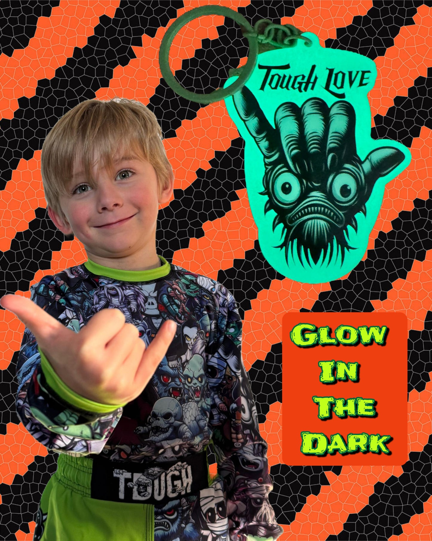 OSS HANDS - Acrylic Glow in the Dark Key Chain